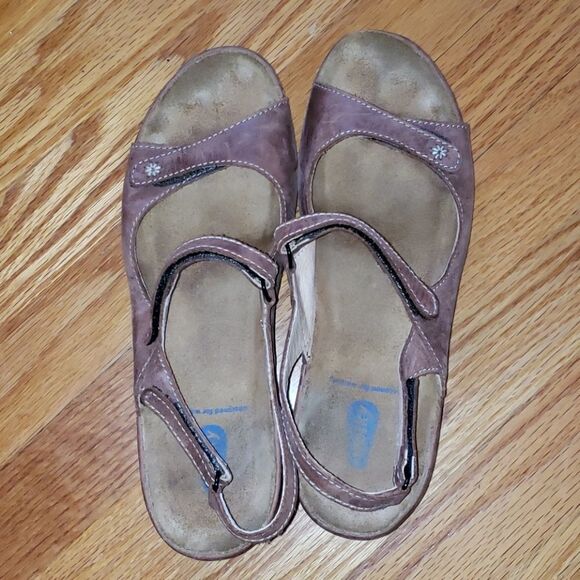 Wolky brown leather slingback Sandals - Picture 6 of 8